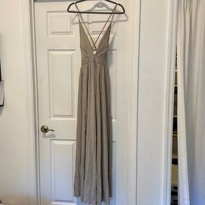 Mauve Shimmery Maxi Dress
